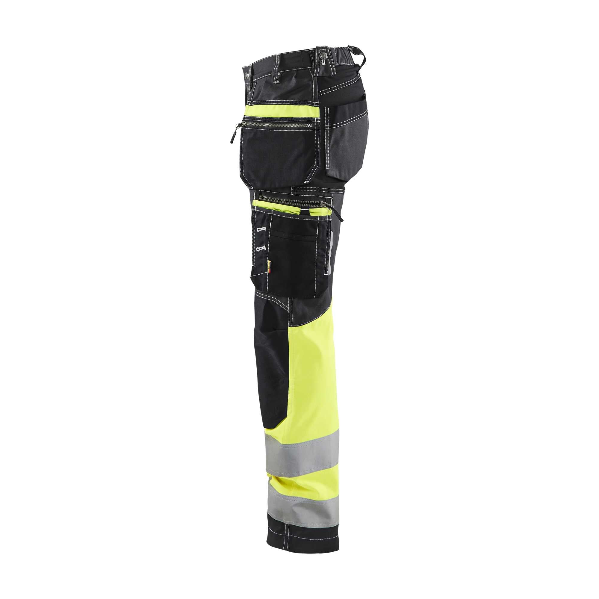 BLAKLADER 71961370 | Women's Hi vis Trousers with Stretch Hi Vis Reflective Work Trousers Women - 100% Cotton